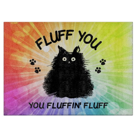 Vuilt u met fluffin Fluff Kitty Cat Snijplank (Voorkant)