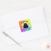 Vuilt u met fluffin Fluff Kitty Cat Vierkante Sticker (Envelop)