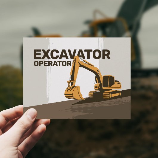Vuiltextuur - Graafmachinebestuurder Briefkaart