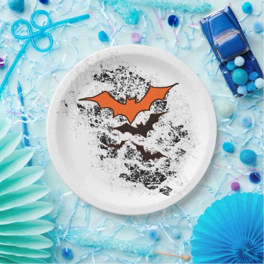 vuilvleermuizen Halloween partij levert wit Papieren Bordje (Feest)