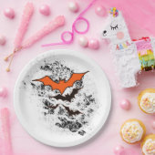 vuilvleermuizen Halloween partij levert wit Papieren Bordje (Feest)