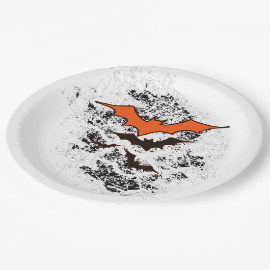 vuilvleermuizen Halloween partij levert wit Papieren Bordje (Gekanteld)