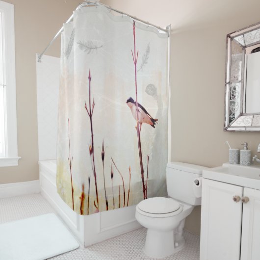 Vuilvogel en zeemuizen douchegordijn (In situ)