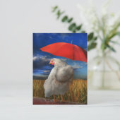 Vuilweertje - voorspelde regen briefkaart (Staand voorkant)