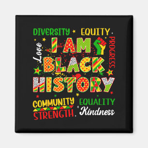 Vuist Black Power Zwarte Geschiedenis Maand Afrika Magneet
