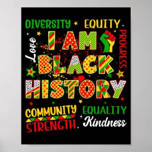 Vuist Black Power Zwarte Geschiedenis Maand Afrika Poster