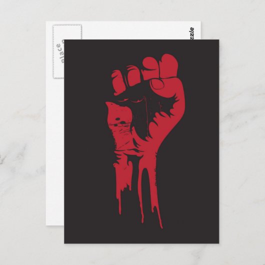 vuist briefkaart (Voorkant / Achterkant)