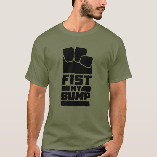 Vuist Mijn Buikgrappige Ruimtealienontwerp T-shirt (Voorkant)