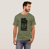 Vuist Mijn Buikgrappige Ruimtealienontwerp T-shirt (Voorkant volledig)