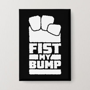Vuist Mijn Bump Grappig Ruimtebuitenaards Ontwerp Button