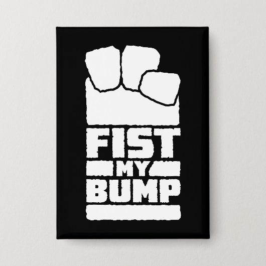 Vuist Mijn Bump Grappig Ruimtebuitenaards Ontwerp  Button (Voorkant)