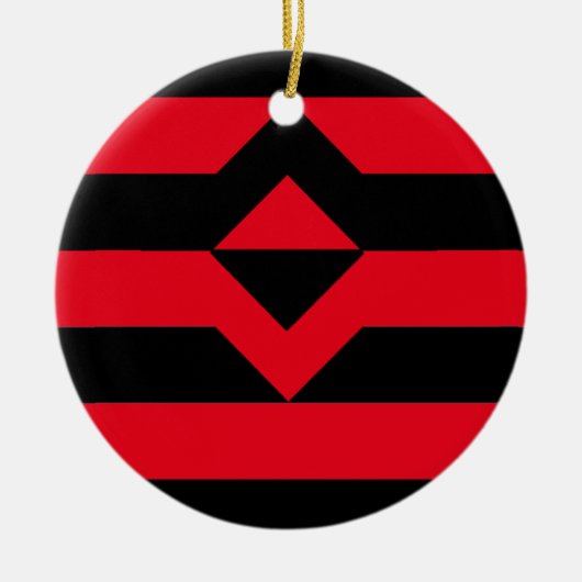 Vuist Pride Vlag Keramisch Ornament (Voorkant)