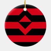 Vuist Pride Vlag Keramisch Ornament (Achterkant)