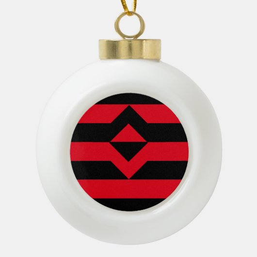 Vuist Pride Vlag Keramische Bal Ornament (Voorkant)