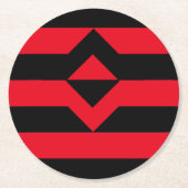 Vuist Pride Vlag Ronde Kartonnen Onderzetter (Voorkant)