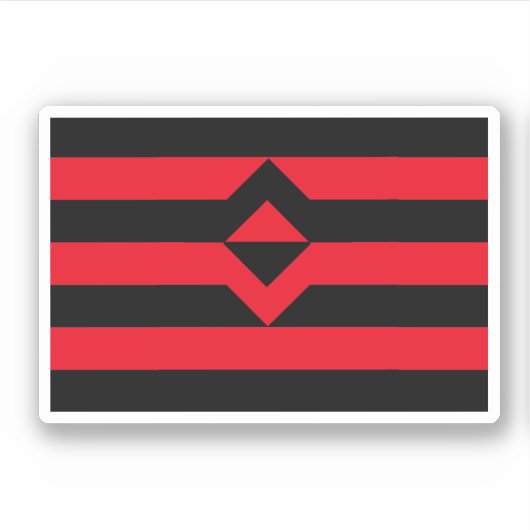 Vuist Pride Vlag Sticker (Voorkant)