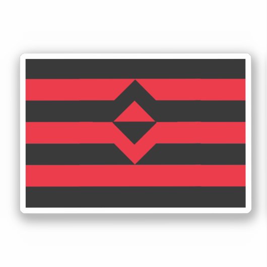 Vuist Pride Vlag Sticker (Voorkant)