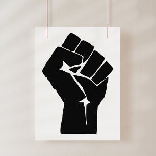 Vuist, Rebel, Relletje, Verzet, Communistische Sti Foto Afdruk