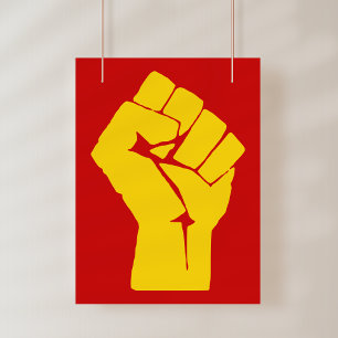 Vuist, Rebel, Relletje, Verzet, Communistische Sti Poster