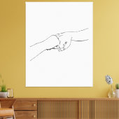 vuistbobbels, High Fives & Jazz Hands Canvas Afdruk (Insitu (Woonkamer))