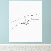 vuistbobbels, High Fives & Jazz Hands Canvas Afdruk (Insitu (Houten vloer))