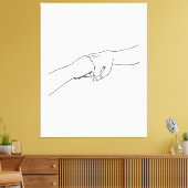 vuistbobbels, High Fives & Jazz Hands Canvas Afdruk (Insitu (Woonkamer))