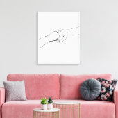 vuistbobbels, High Fives & Jazz Hands Canvas Afdruk (Insitu (Woonkamer))