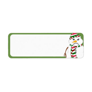 Vuistje de Snowman Retouradres Labels