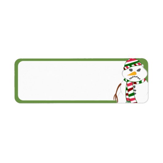 Vuistje de Snowman Retouradres Labels (Voorkant)