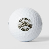 Vuistpomp Beste Papa Ooit Golfballen (Voorkant)