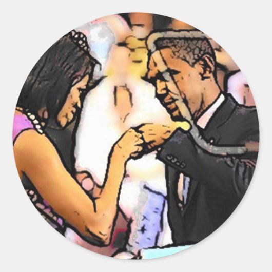 vuistslag Sticker (Voorkant)