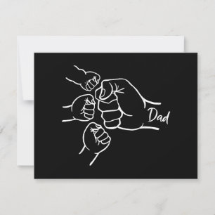 Vuiststoot Vader Van Drie Vader Van 3 Papa Gelukki Feestdagenkaart