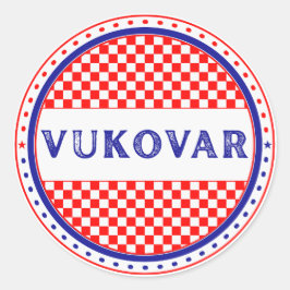 Vukovar City Pride Embleem – Kroatische identiteit Ronde Sticker
