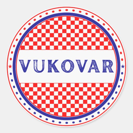 Vukovar City Pride Emblem – Croatian Identity Ronde Sticker (Voorkant)