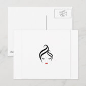 Vul aan met haarstijl briefkaart (Voorkant / Achterkant)