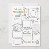 Vul alles in over mijn leraar aan het einde van de kaart (Voorkant)