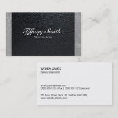 Vul artiest/leder/grijze textuur in visitekaartje (Voorkant / Achterkant)