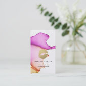 Vul artistiek Visitekaartje in - grafische Waterve Afsprakenkaartje (Staand voorkant)