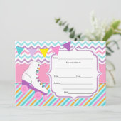 Vul blanks uitnodiging rolschaatsen in (Staand voorkant)