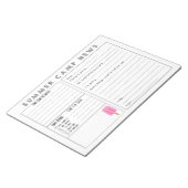Vul Camp Letter in - Cute Summer Camp Briefpapier Notitieblok (Schuin)