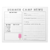 Vul Camp Letter in - Cute Summer Camp Briefpapier Notitieblok (Voorkant)