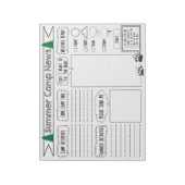 Vul Camp Letter Summer Camp Briefpapier in Notitieblok (Linkerzijde)