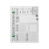 Vul Camp Summer Camp Letter in Notitieblok (Linkerzijde)