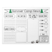 Vul Camp Summer Camp Letter in Notitieblok (Voorkant)