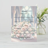 Vul de blanco bloemenbruiloft uitnodiging in (Staand voorkant)