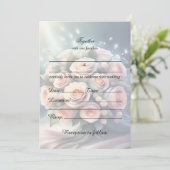 Vul de blanco bloemenbruiloft uitnodiging in (Staand voorkant)