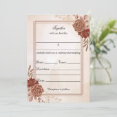 Vul de blanco bloemenbruiloft uitnodiging in (Staand voorkant)