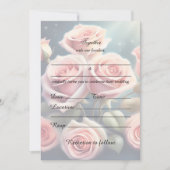 Vul de blanco bruiloft bloemenuitnodiging in kaart (Voorkant)