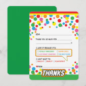 Vul de blanco kaart met dank in voor kinderen van (Voorkant / Achterkant)