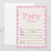 Vul de blanco verjaardagsuitnodiging in kaart (Voorkant / Achterkant)